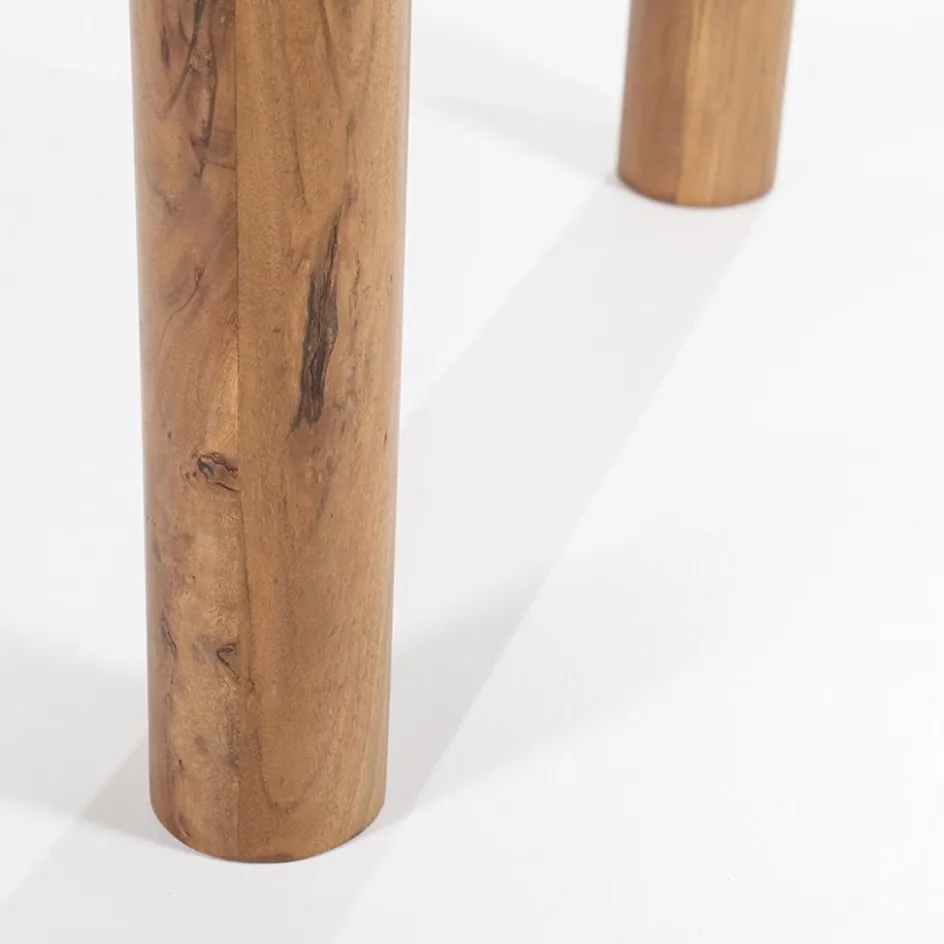 Acacia houten eettafel met afgeronde hoeken>Straluma Discount