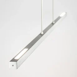 Aluminium LED hanglamp nikkel mat inclusief dimmer><noscript><img width=