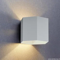 Aluminium wandlamp 6-hoek up+down><noscript><img width=