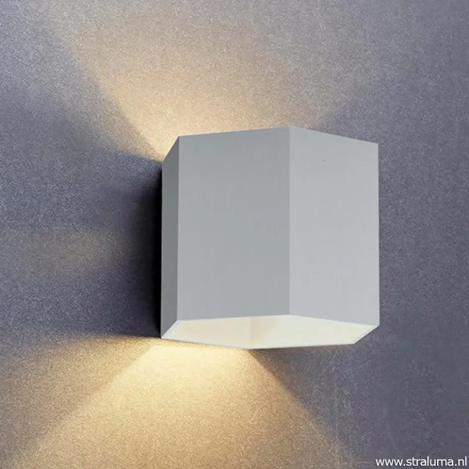 Aluminium wandlamp 6-hoek up+down>Straluma Outlet