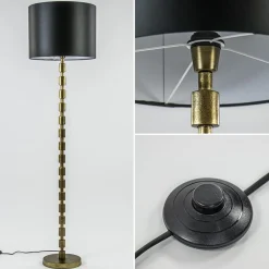 Antiek bronzen vloerlamp Malinda exclusief kap><noscript><img width=