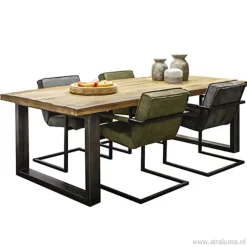 Antraciet lederen armstoel met zwart><noscript><img width=