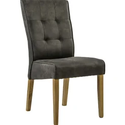 Antraciet stoffen eetkamerstoel>Straluma Outlet