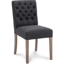 Antraciete eetkamerstoel met eiken poten>Straluma Sale