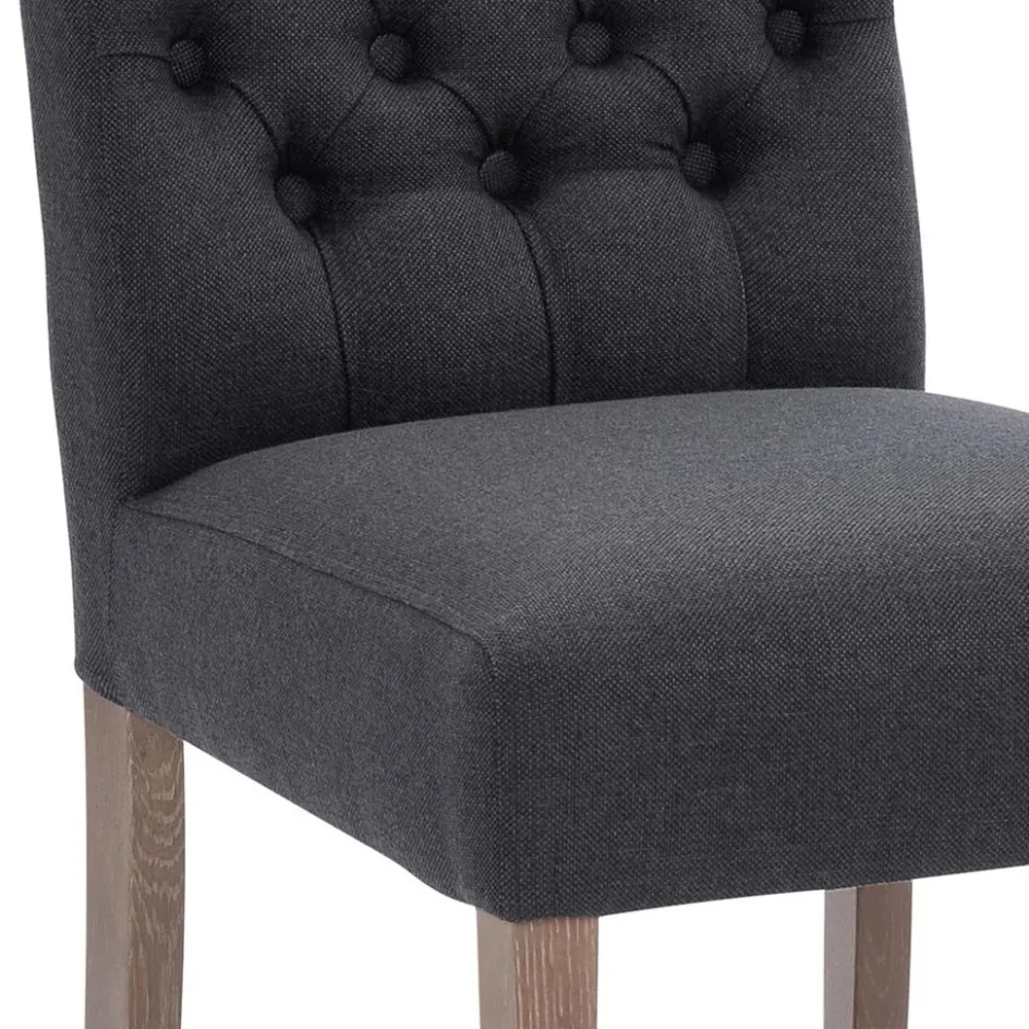 Antraciete eetkamerstoel met eiken poten>Straluma Sale