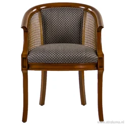 Armstoel met webbing en stoffen zitting>Straluma