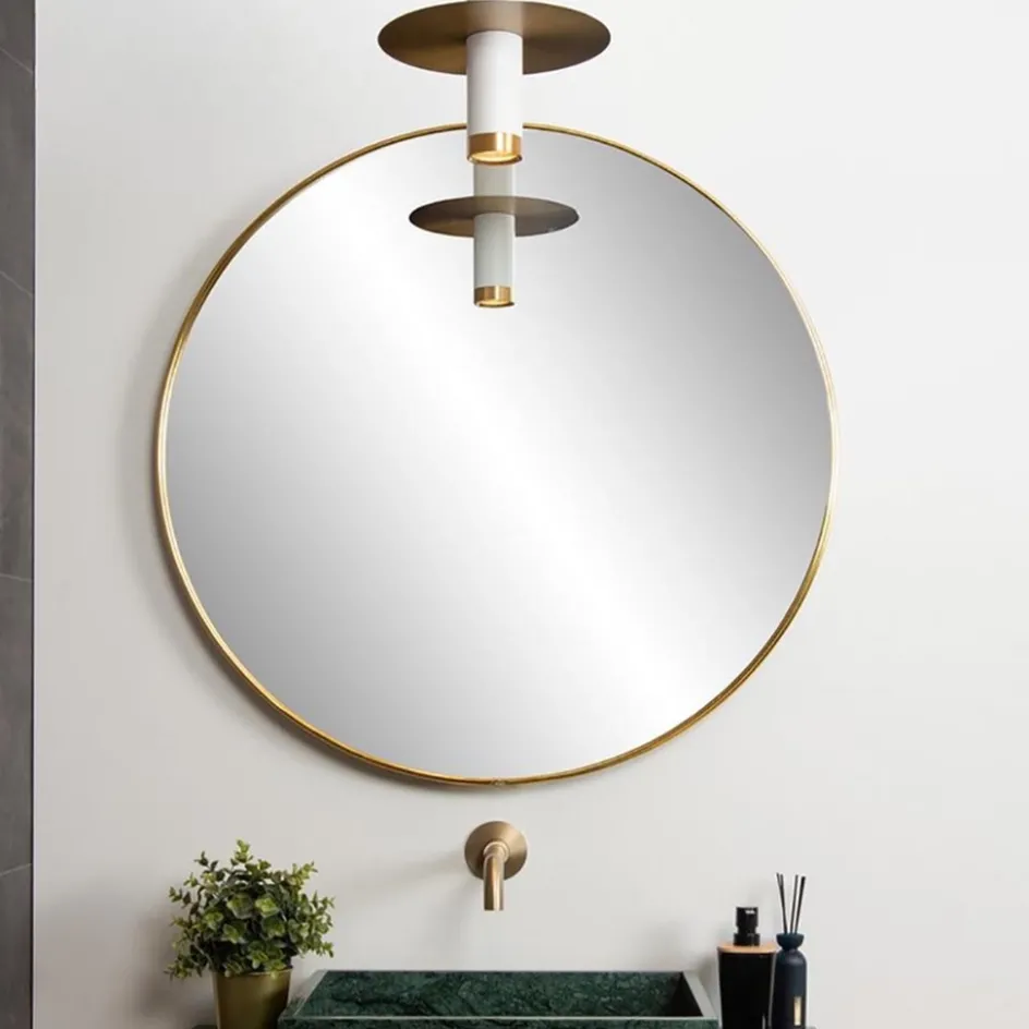 Badkamer hanglamp GU10 spot cilinder wit/brons>Straluma