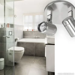 Badkamerlamp Rain  2 lichts nikkel IP44></noscript>Straluma Best