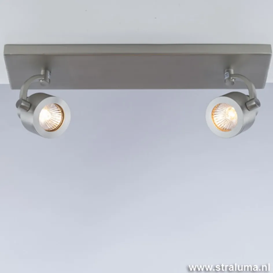 Balkspot 2-lichts nikkel mat gu10>Straluma Clearance