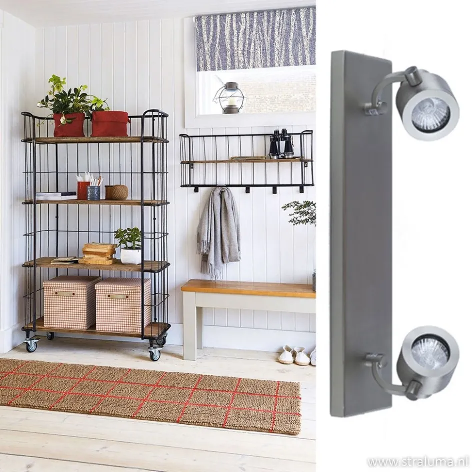 Balkspot 2-lichts nikkel mat gu10>Straluma Clearance