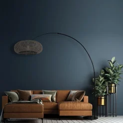 Bamboe kap rond 60x25 cm exclusief booglamp></noscript>Straluma Sale