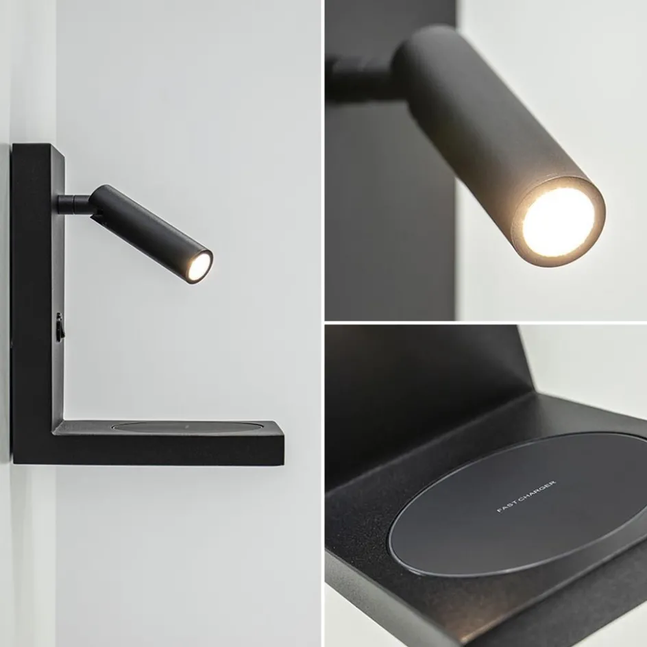 Bedlamp leesspot zwart incl. fast charger>Straluma Online