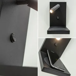 Bedlamp leesspot zwart incl. fast charger><noscript><img width=