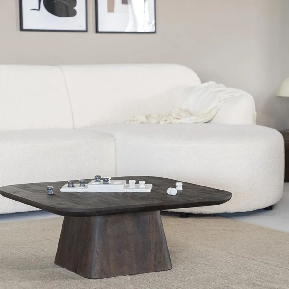 Bijzettafel Aron bruin 80x80 cm>Straluma Clearance