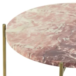 Bijzettafel Delon set van 2 marrmer roze/goud><noscript><img width=