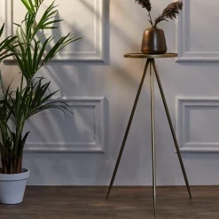 Bijzettafel Envira antiek goud Ø35x98,5 cm><noscript><img width=