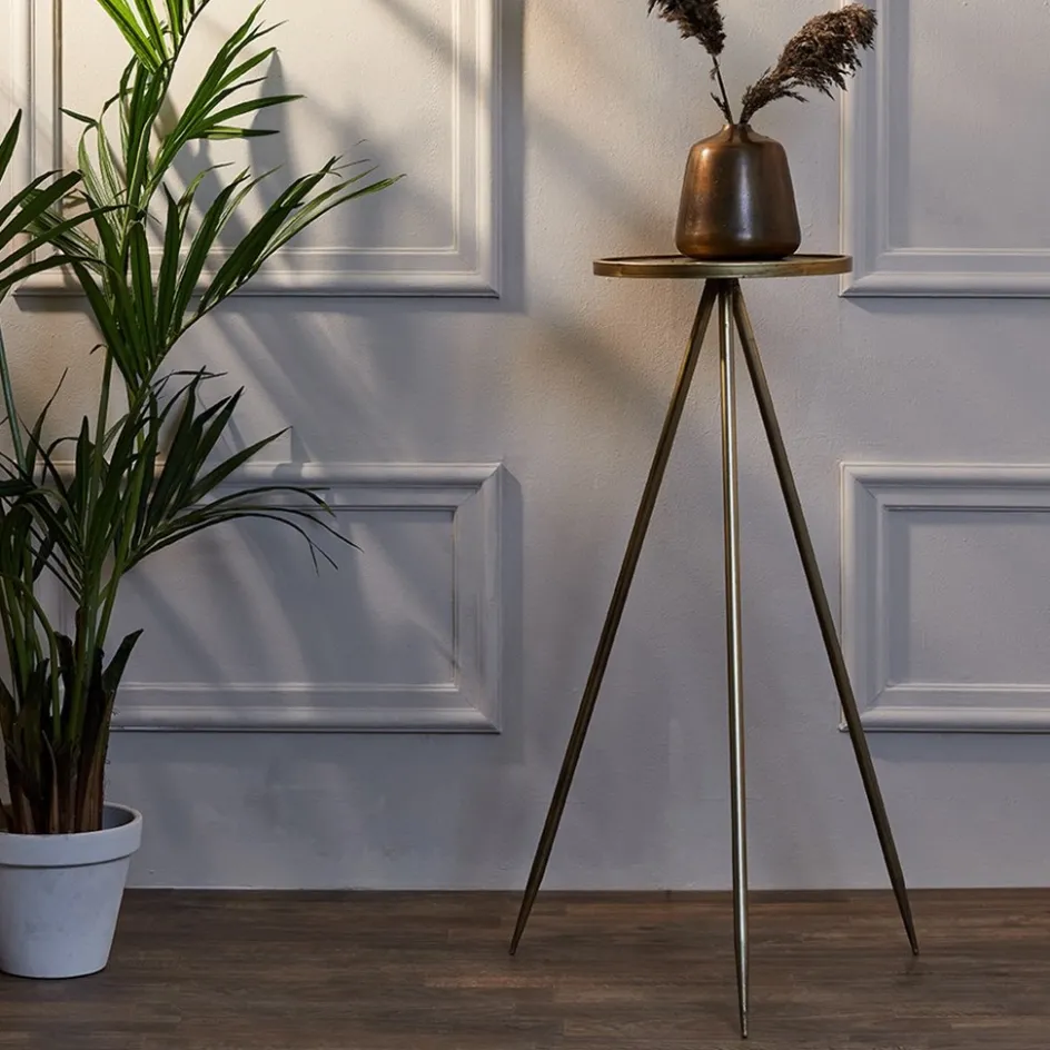 Bijzettafel Envira antiek goud Ø35x98,5 cm>Straluma Outlet