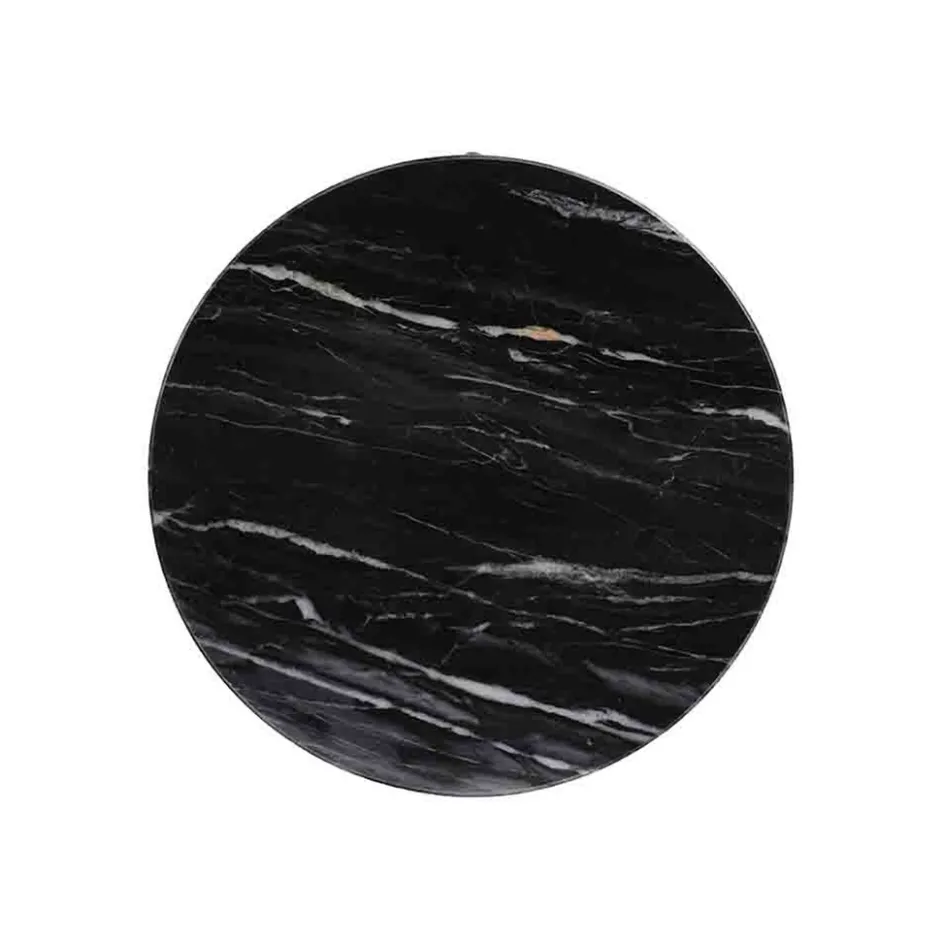 Bijzettafel Lomelo zwart marmer met antiek brons>Straluma Clearance