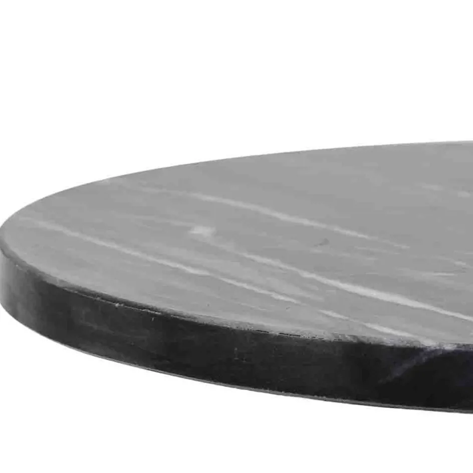 Bijzettafel Lomelo zwart marmer met antiek brons>Straluma Clearance