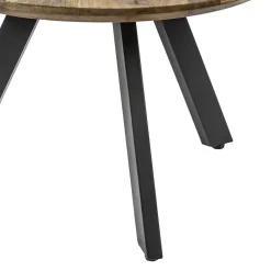 Bijzettafel rond mangohout met zwart staal 60 cm><noscript><img width=