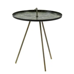 Bijzettafel Saphire groen met brons 45 cm>Straluma Online