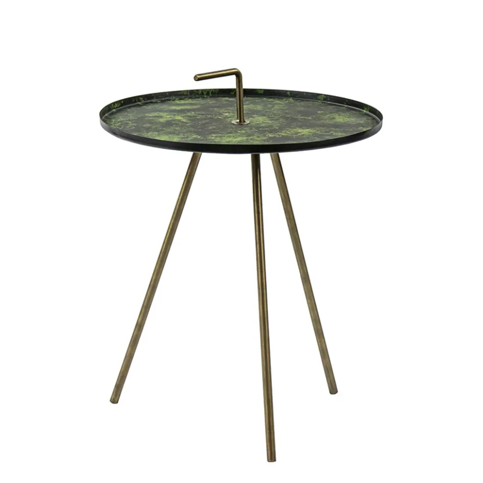 Bijzettafel Saphire groen met brons 39 cm>Straluma Sale