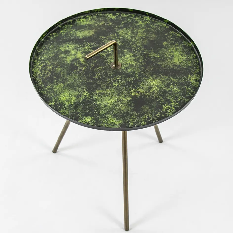 Bijzettafel Saphire groen met brons 39 cm>Straluma Sale