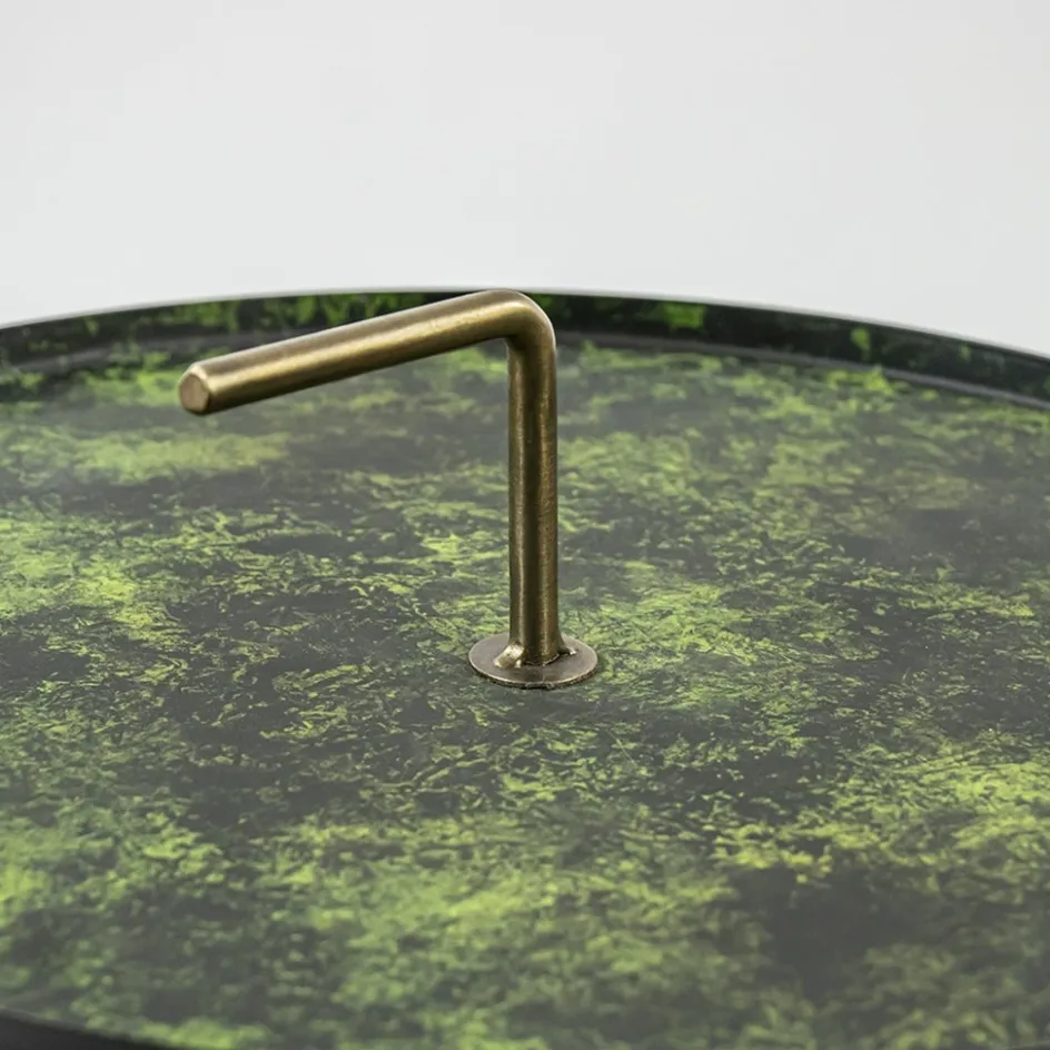 Bijzettafel Saphire groen met brons 39 cm>Straluma Sale
