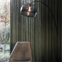 Boog-vloerlamp zwart exclusief kap><noscript><img width=