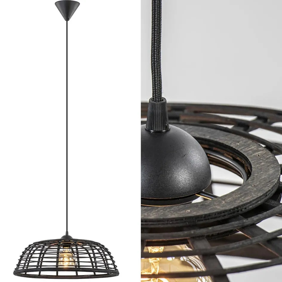 Botanisch landelijke hanglamp zwart>Straluma New