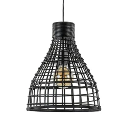 Botanische hanglamp Puerto rotan mat zwart>Straluma Best