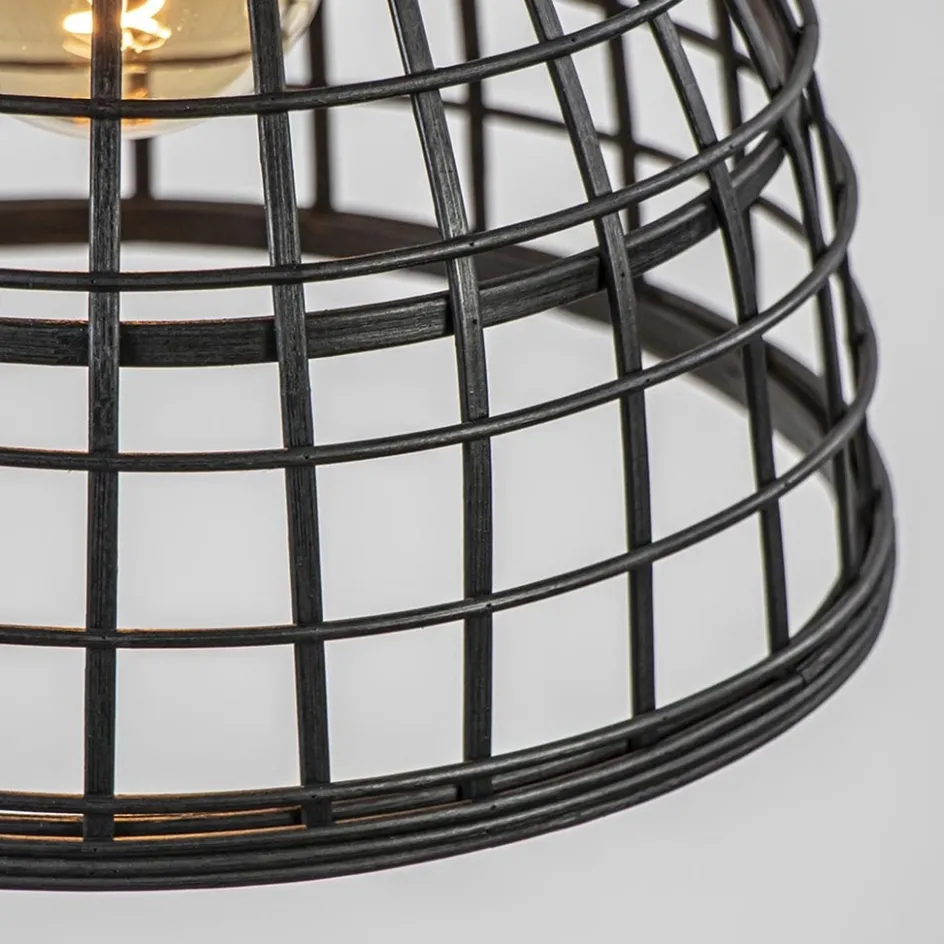 Botanische hanglamp Puerto rotan mat zwart>Straluma Best