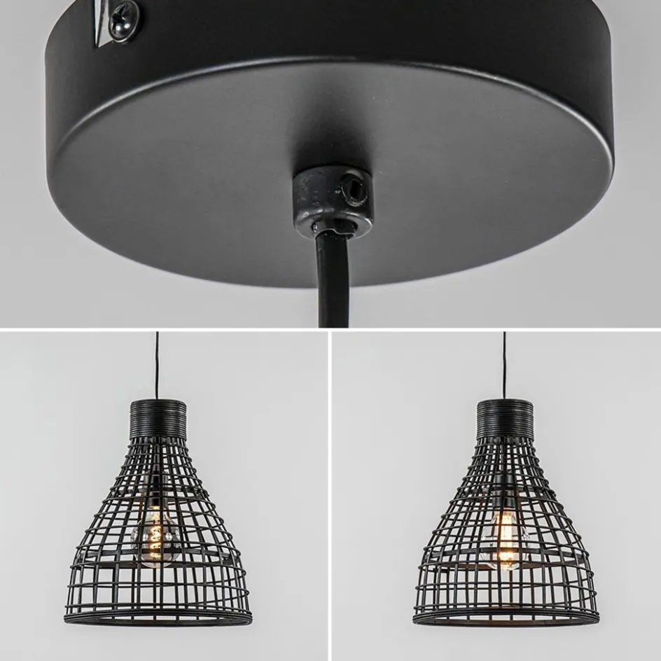 Botanische hanglamp Puerto rotan mat zwart>Straluma Best