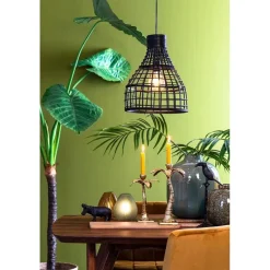 Botanische hanglamp Puerto rotan mat zwart><noscript><img width=