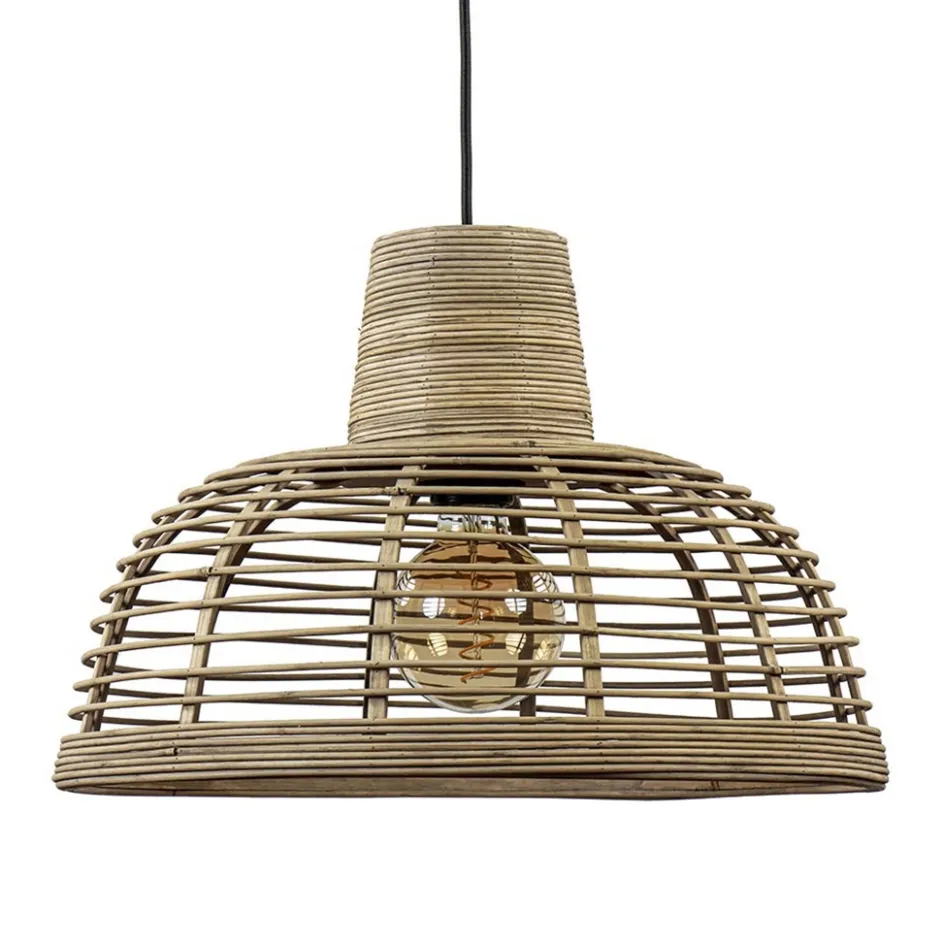 Botanische hanglamp rotan met mat zwart>Straluma Clearance