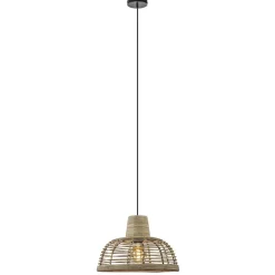 Botanische hanglamp rotan met mat zwart>Straluma Clearance