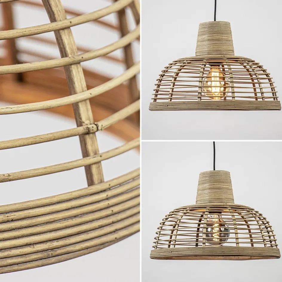 Botanische hanglamp rotan met mat zwart>Straluma Clearance