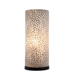Botanische tafellamp cilinder met capiz schelpen wit>Straluma Sale