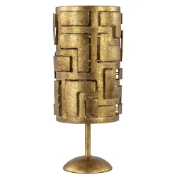 Brons metalen tafellamp inclusief dimmer>Straluma Sale