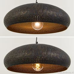 Brons-bruine hanglamp met gaatjes></noscript>Straluma Hot