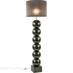 Brons/bruine vloerlamp inclusief ronde kap 50 cm>Straluma Outlet