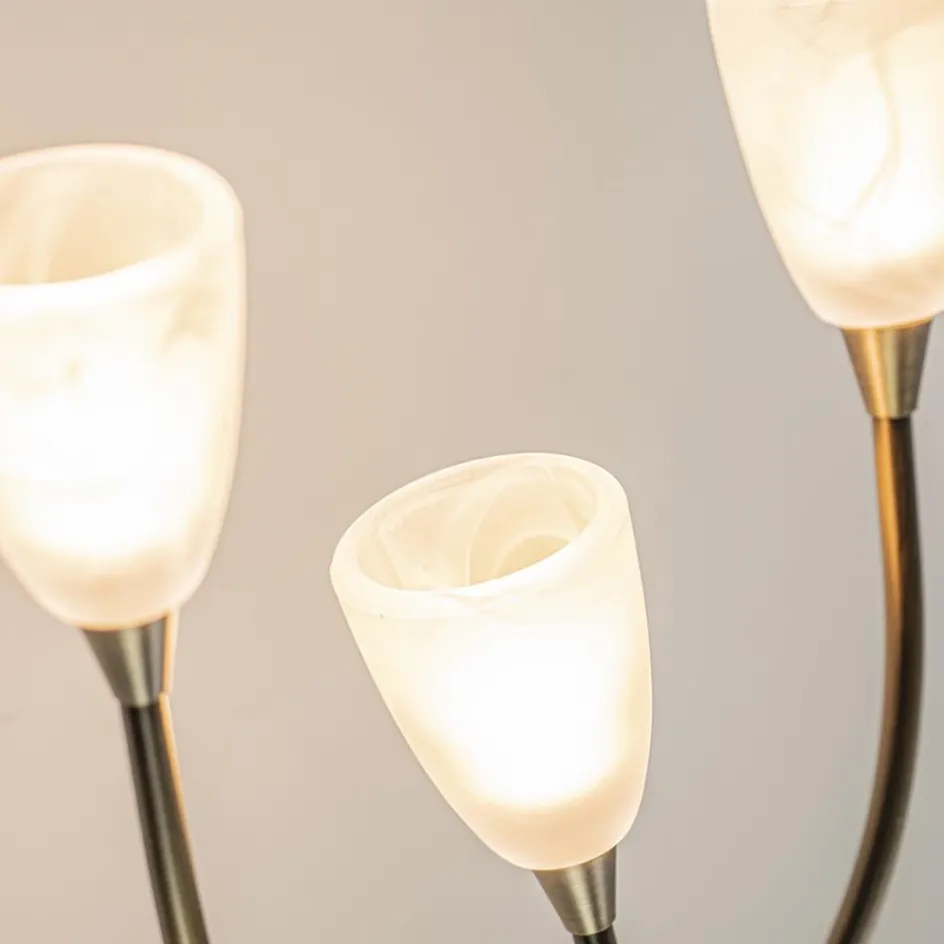 Bronzen wandlamp LED met wit glas dim to warm>Straluma Discount