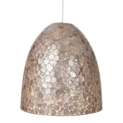 Bruin gouden hanglamp met capiz schelpen>Straluma Sale