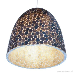 Bruin gouden hanglamp met capiz schelpen></noscript>Straluma Sale