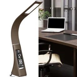 Bruine bureaulamp LED met klok en alarmfunctie></noscript>Straluma Hot