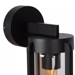 Buiten wandlamp zwart met helder glas IP65></noscript>Straluma Outlet