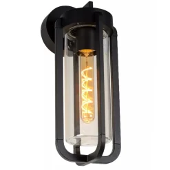 Buiten wandlamp zwart met helder glas IP65></noscript>Straluma Outlet