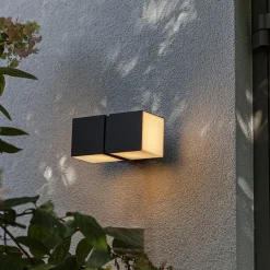 Buitenlamp Cuba double square zwart IP54><noscript><img width=