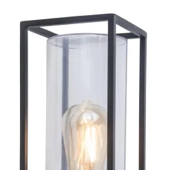 Buitenlamp Flair lantaarn op voet zwart IP44>Straluma