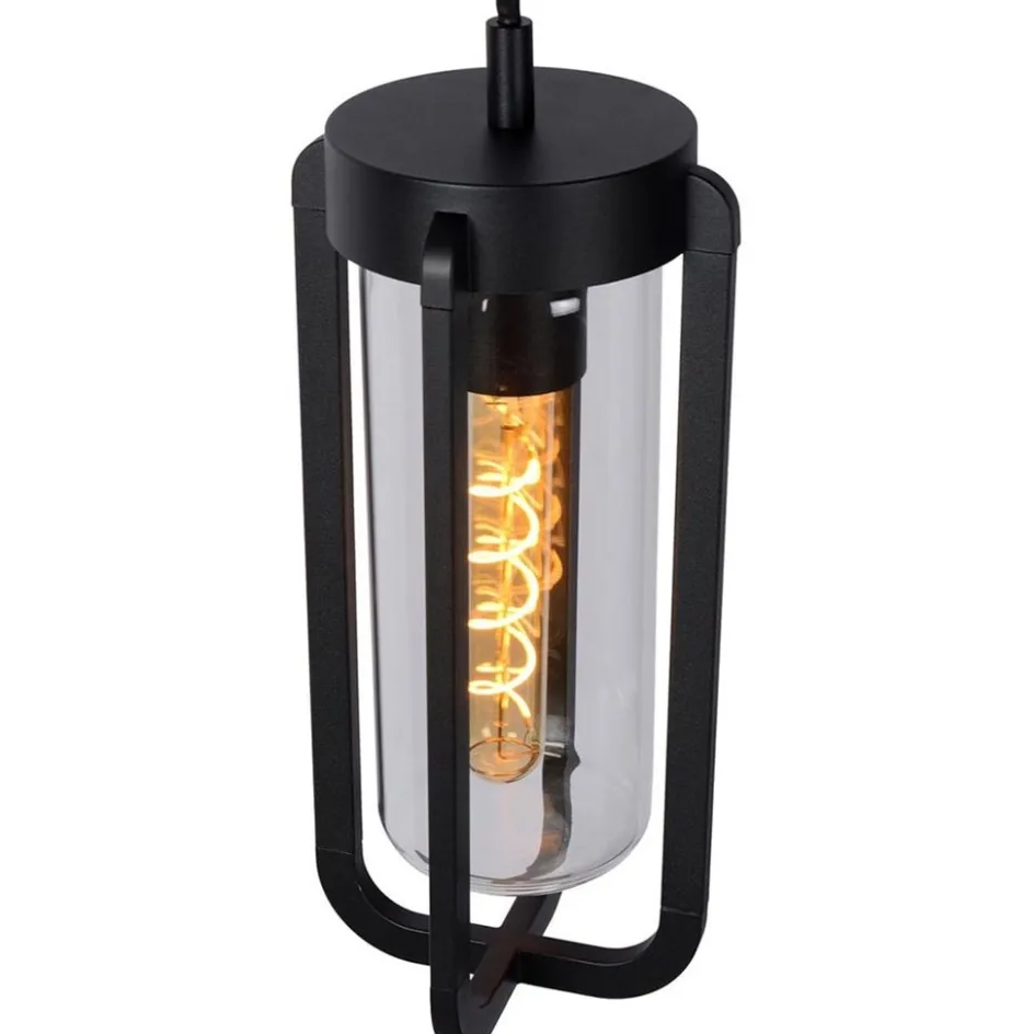 Buitenlamp hang zwart met glazen kap IP44>Straluma Sale